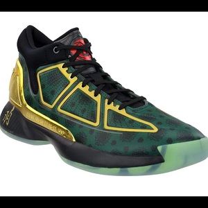 New!! (size 8) Adidas “D Rose 10”  Grn/ Blk/ Gold Basketball Shoes FW3656